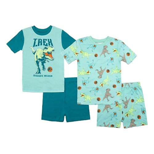 Jurassic World boys 4-piece Snug-fit Cotton Pajama Set, Soft & Cute for Kids - Image 1