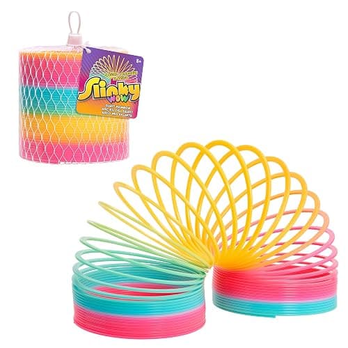 Slinky the Original Walking Spring Toy, 5-inch Diameter Plastic Rainbow Giant Slinky, Fidget Toy, Kids Toys for Ages 5 Up by Just Play - Image 1