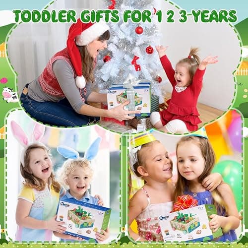 Toddler Montessori Wooden Farm Toys | Babies 12-18 Months Toy with Game Map for 1 2 3 Year Old Boys Girls | 1st First Birthday Gifts for 1-2 Years | Wood Learning Educational Toys Fine Motor Skills thumbnail 6
