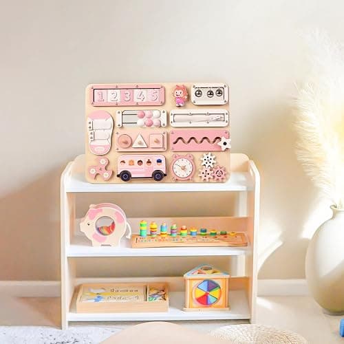 KALOTOYS Large Busy Board Montessori Toys for 1 2 3 Year Old - Sensory Toys for Toddlers 1-3 - Fine Motor Skills & Early Learning - Montessori Gift for Boys & Girls - Travel-Friendly & Safe thumbnail 9
