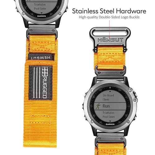 Compatible with Garmin Watch Band, Super Strong Nylon Sport Band with Woven Buckle, for Firthnix/Forerunner/Vivoactive/Approach/MARQ/Quatix/D2 Series thumbnail 4