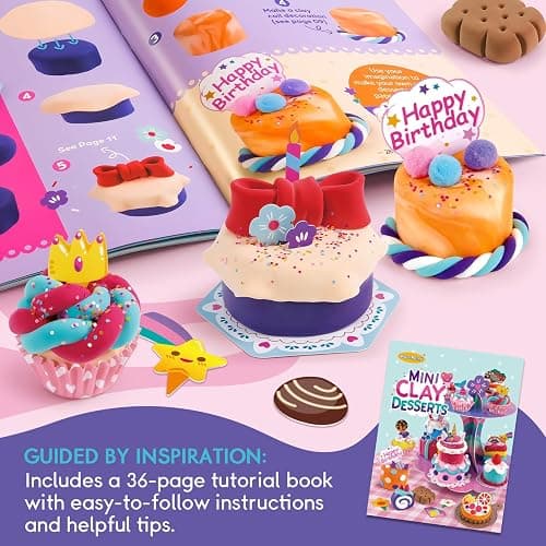 Drama Planet Craft Kits for Kids, Make Your Own Mini Desserts with Air Dry Clay, Create & Display Clay Creations, Art Activities, Great Gifts for Girls thumbnail 4