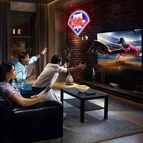 Baseball Neon Sign for Wall Decor Baseball Neon Light for Man Cave Team Led Light Up Sign for Bedroom Bar Dorm Party Birthday Gifts for Sport Fans 5V USB Powered Size13.3 * 12.2IN(ZYLD271) thumbnail 4