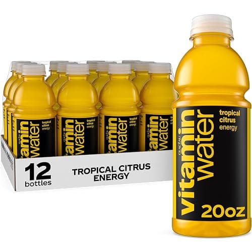 vitaminwater Energy Tropical Citrus, Flavored Water Beverage Bottles, 20 fl oz, 12 Pack - Image 1