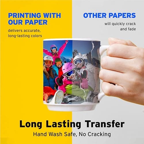 Water Slide Decal Paper Inkjet 20 Sheets A4 Size Premium Water-Slide Transfer Paper Clear Transparent Printable Water Slide Decals for Tumblers, Mugs, Glasses DIY Christmas Gift thumbnail 7