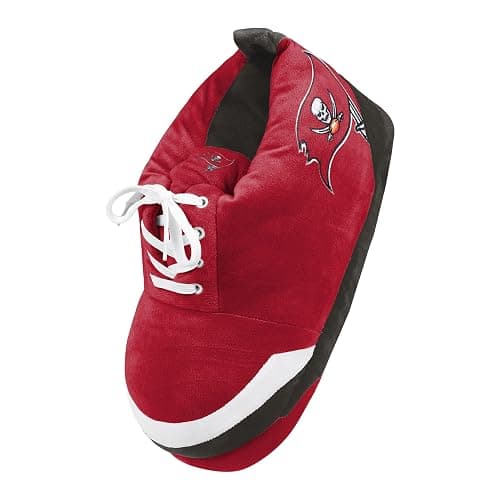 FOCO Mens NFL Team Logo Plush Oversized Sneaker Slippers thumbnail 3
