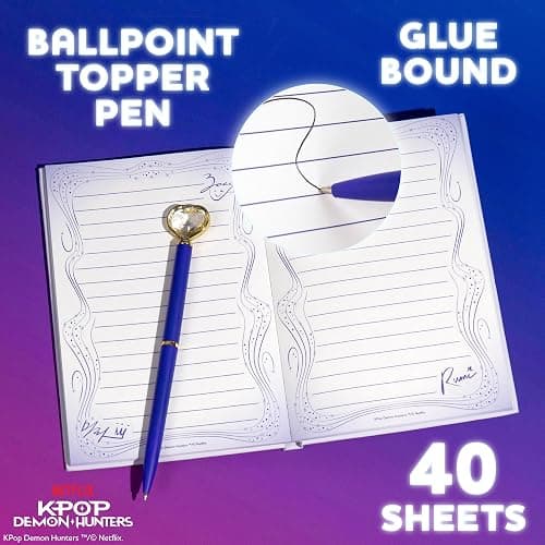 Kpop Demon Hunters™ Journal Set, 40 Double-Sided Lined Pages, Bonus Kpop Stickers & Pen, Official K Pop Demon Hunters Merch for K-Pop Fans, Students, Teens thumbnail 4
