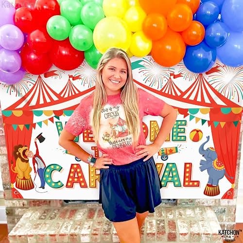 KatchOn, Welcome To The Carnival Banner - XtraLarge 72x44 Inch | Carnival Backdrop, Carnival Decorations, Carnival Theme Party Decorations | Carnival Games, Circus Theme Party Decorations thumbnail 7