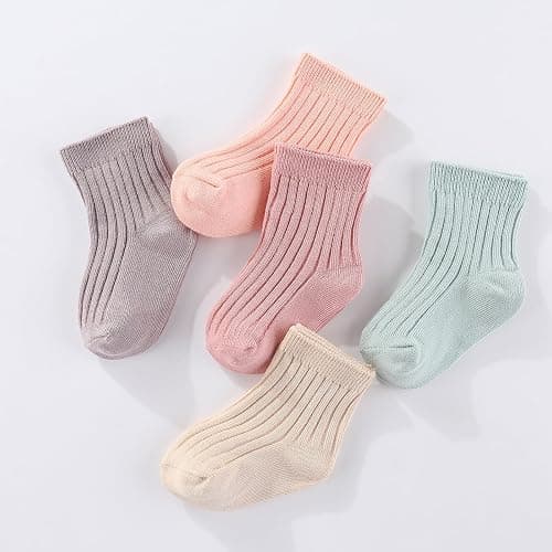 Ruliby Baby Hats Mittens and Socks Set Cotton Newborn Hat Beanie Soft Infant Girls Boys Caps Gloves 0-6 month - Strawberry Accessory Set 2 + Solid Color Socks - 0-6 Months thumbnail 6
