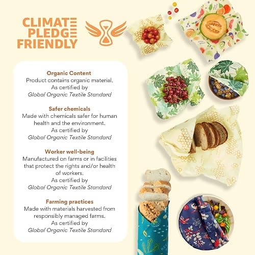 Bee's Wrap Beeswax Wrap Roll, 14 x 53 in - Honeycomb | Cut to Size Organic Beeswax Wraps - Plastic Free - Reusable Food Storage - Wrap Bowls, Bread & Produce - Made in USA thumbnail 8