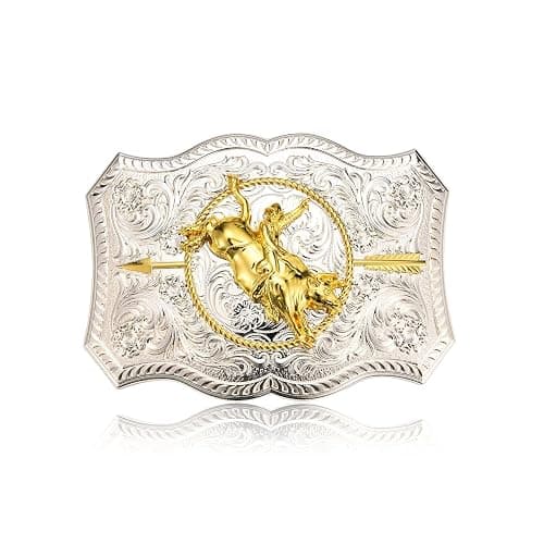 MASOP Western Belt Buckle for Men Cowboy Long Horn Bull Belts American Country Belt Buckles - Image 1