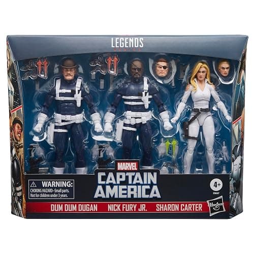 Marvel Legends Series S.H.I.E.L.D. Nick Fury Jr., Sharon Carter, and Dum Dum Dugan Action Figures thumbnail 2