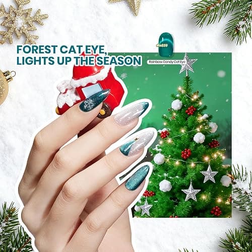 Beetles Cat Eye Gel Nail Polish Set - 36 Colors Red Purple Brown Green Burgundy Magnetic Christmas Gel Polish Kit Base Gel Glossy Matte Top Coat Magnet Soak off UV DIY Salon Nail Art Gift for Women thumbnail 6