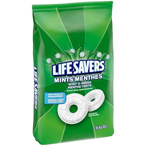 LIFE SAVERS, Wint O Green Individually Wrapped Candy Mints, Value Bulk Bag, 1.16kg thumbnail 4