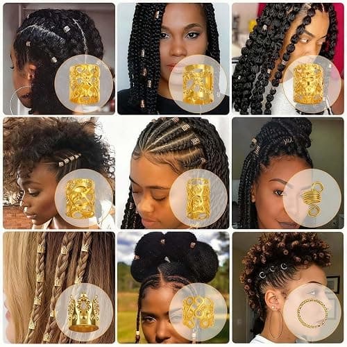 gold hair cuffs/accessories  thumbnail 7