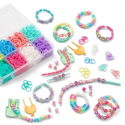 Rainbow Loom® Pretty Pastels, Beadmoji, Bracelet Making Kit for Girls - Includes Speed Loom™ and Dual Hook for Twice The Fun - Create Personalized Bracelets, Ages 7+ thumbnail 5