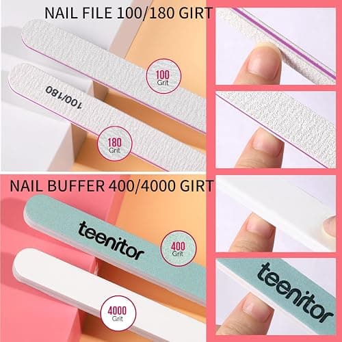 Teenitor Clear Coffin Nail Tips Set, Long Acrylic Nail Kit Full Cover Clear Press On Nails, 600 Pcs Fake Nails with Glue, Acrylic Nail Clipper Files and Buffer Polisher thumbnail 6