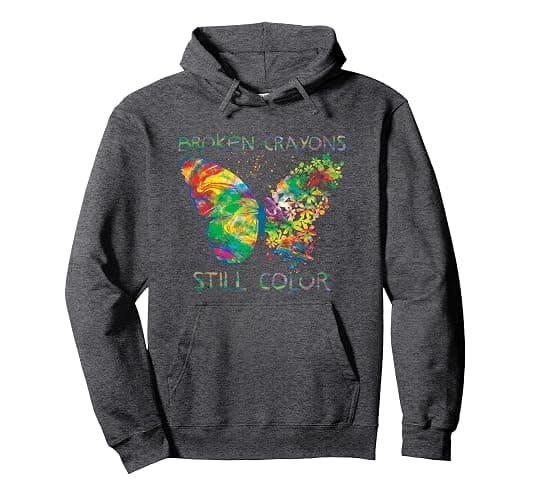 Broken Crayons Still Colors Mental Health Awareness Pullover Hoodie - Image 1