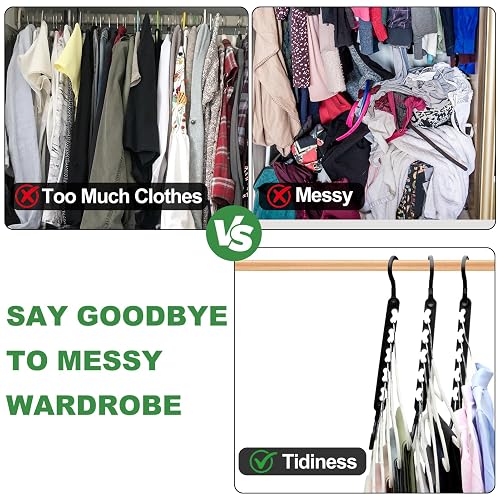 8-Pack-Closet-Organizers-and-Storage,Sturdy Organization-and-Storage-Hangers-Space-Saving for Wardrobe,Dorm-Room-Essentials for College Students Girls Smart Clothes Hanger Apartment Essentials thumbnail 8