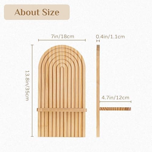 Walasis Boho Wall Decor Set of Two - Natural Modern Minimalist Mid Century Wall Candle Holder for Living Room - Wood Bohemian Decor for Bathroom Nursery Bedroom thumbnail 3