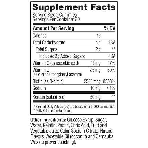 OLLY Hair Skin and Nails Gummies - Undeniable Beauty with Biotin 2500mcg Per 2 Gummies, Keratin & Vitamin C - Supports Healthy Hair, Skin, & Nails - Grapefruit Flavor - 120 Count thumbnail 7