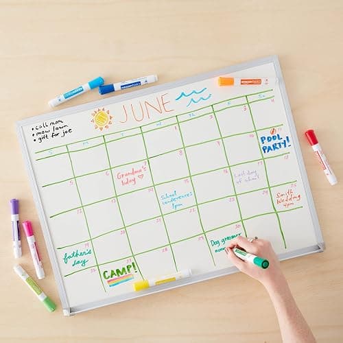Amazon Basics Dry Erase Markers For Whiteboards, Chisel Tip, Low-Odor, Assorted Colors, Pack of 12 thumbnail 2
