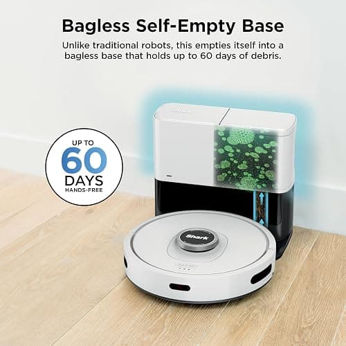 Shark Matrix Clean | Robot Vacuum Cleaner with Powerful Suction for Pet Hair, Rugs, Carpets & Hard Floors | Self-Empty Base | 60-Day Capacity | Voice Control | LiDAR Navigation | White | AV2511AE​ thumbnail 3