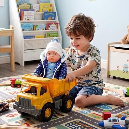 BiBi Doll 20" Baby Boy Doll - Large Lifelike Size, Soft Body, with Dummy & Sounds in Blue Coat Outfit, Toy for Boys & Girls Aged 18 Months+ thumbnail 7