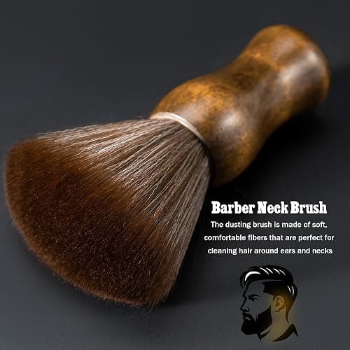 SALONSILK Barber Neck Duster Shaving Brush Set, 5 in 1 Professional Barber Accessories Cleaning Supplies, Hair Cutting Cleaning Hairbrush Styling Tool - 5PCS thumbnail 4
