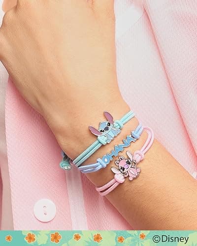 Disney Lilo & Stitch Bracelet 3-Piece Set Official License, Stitch and Angel Cord Friendship Bracelet, Lilo and Stitch Gifts thumbnail 2