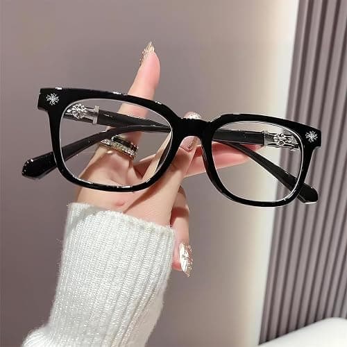 Classic Thick Glasses for Men Women Square Frame Clear Lens Fashion Glasses Non Prescription Eyeglasses thumbnail 6