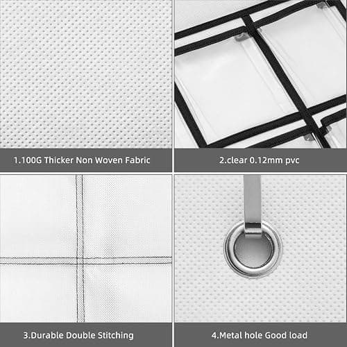 SAVERHO Classroom Pocket Chart for Cell Phones,36 Clear Pocket Chart for Calculator Holder with 36 Number Sticker (White) - White thumbnail 6
