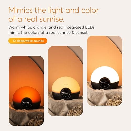 Lumie Bodyclock Glow 150 - Sunrise & Sunset Alarm Clock - Bedside Lamp with Custom Light Duration - Wake-Up, Night & Reading Light - Warm LEDs thumbnail 3