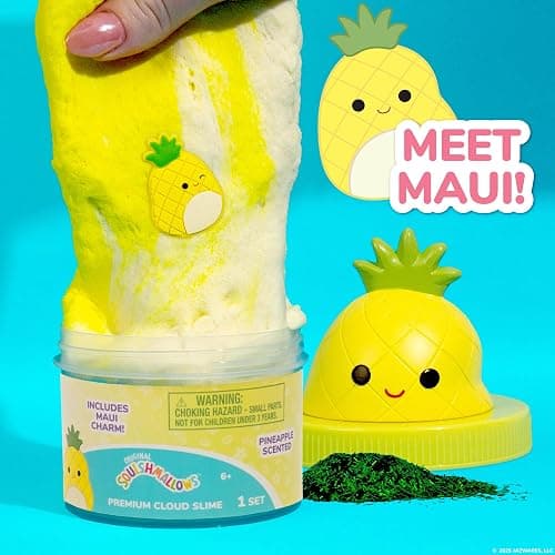 Original Squishmallows Maui The Pineapple Premium Cloud Slime, Pineapple-Scented, Squishmallows Party Favors for Kids 8-12, Girl Toys 8-10 Years Old, Slime Kit for Girls Ages 8-12, Slime for Kids thumbnail 4