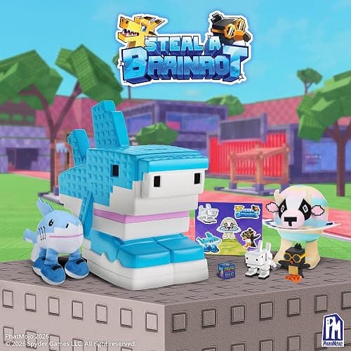 PhatMojo Steal A Brainrot - Tralalero Tralala Collector Bundle - Includes 2 Plush, 2 Figures & Chase DLC Redeemable on Roblox - Officially Licensed thumbnail 7