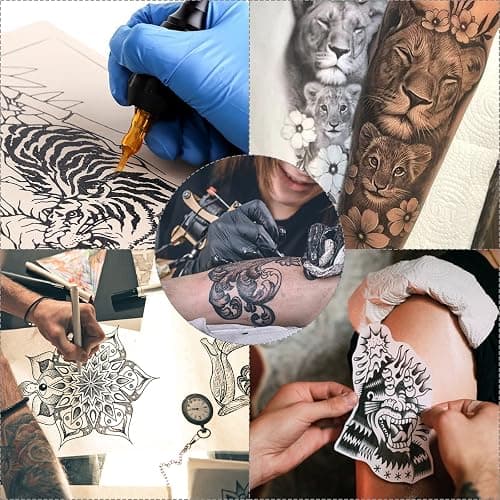 Autdor Tattoo Practice Skins with Transfer Paper - Autdor 40Pcs Fake Skin and Tracing Paper Kit Includes 30Pcs Tattoo Paper and 10Pcs Double Sided Practice Skin thumbnail 7