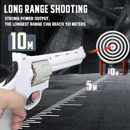 Revolver Toy Gun with 100 Soft Bullets,18 Shells,Gun Fidget Toy,Christmas Birthday Gifts for Boys Kids Adult Age 8+ thumbnail 5