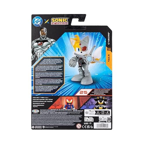 DC X Sonic Collectable Action Figures Shadow as Batman, Tails as Cyborg, Knuckles as Superman Featuring Highly Articulation Figures with Dynamic Posing thumbnail 9