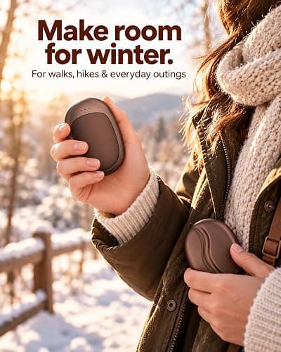 Rechargeable Hand Warmers, Electric Hand Warmers 5200mAh (2-Pack), 3 Heat Settings, Up to 18 Hours of Use, Ideal for Raynaud's Patients thumbnail 6