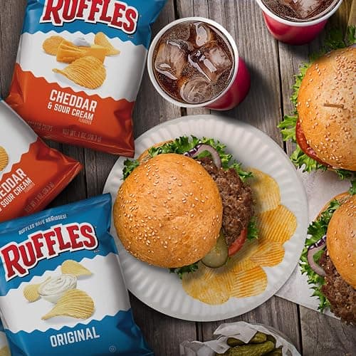 Ruffles Potato Chips, Cheddar Sour Cream, 1oz (40 Count) thumbnail 4
