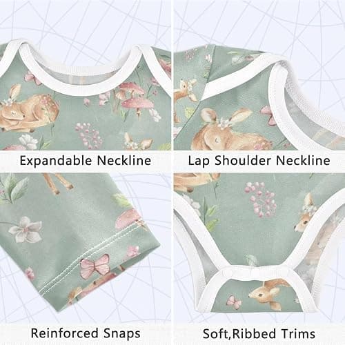 CHUROUSY Unisex Baby Bodysuit Long Sleeve Newborn Infant Outfit Soft Cotton Romper Baby Clothes for Boy Girl 0-24 Months thumbnail 3