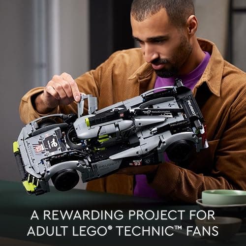 LEGO Technic Peugeot 9X8 24H Le Mans Hybrid Hypercar 42156 Collectible Race Car Building Kit for Adults and Teens, 1:10 Scale Racing Car Model, Gift for Motorsport Fans thumbnail 7