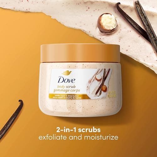 Dove Vanilla Sugar & Shea Butter Body Scrub Exfoliates and Deeply Nourishes for Smooth, Radiant Skin 15 oz thumbnail 3