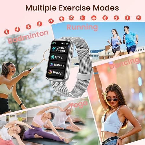 Fitness Tracker Smartwatch for Women Men: Health Activity Trackers with Heart Rate Blood Oxygen Sleep Monitor Step Counter Sport 1.47" Touchscreen IP68 Waterproof Smart Watch Compatible Android iOS thumbnail 4