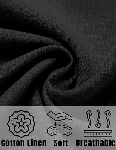COOFANDY Men's Linen Shirts Short Sleeve Casual Shirts Button Down Shirt for Men Beach Summer Wedding Shirt thumbnail 4