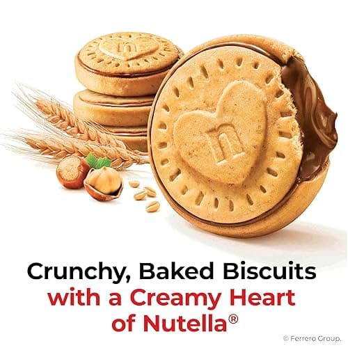 Nutella Biscuits, 20 Count Cookies, Hazelnut Spread with Cocoa, Kids Snacks, 9.7 oz thumbnail 4