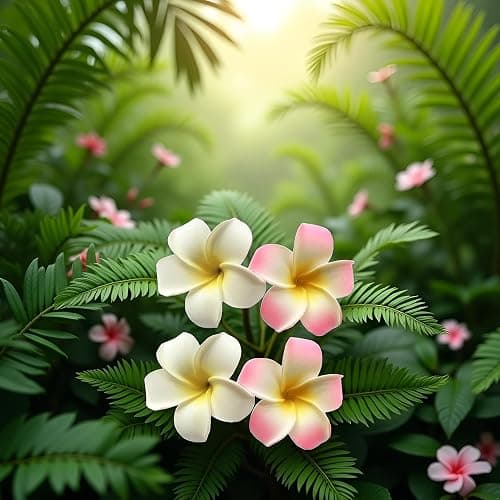 4 Pcs 7cm White and Pink Hawaiian Frangipani Plumeria Foam Head Flower Party Beach Hair Clip Hair Clips thumbnail 3