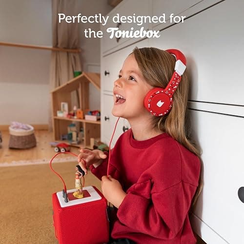 Tonies Foldable Wired Headphones for Kids - Comfortably Designed to fit On-Ear - Works with Toniebox 1 and All 3.5mm Devices - Pink thumbnail 2