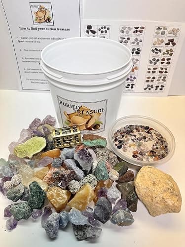 Generic Gallon Raw Crystal and Gemstone Mining Bucket/Kids and Adults/Crackable Geode/Geology/Educational/Unique Gift thumbnail 2