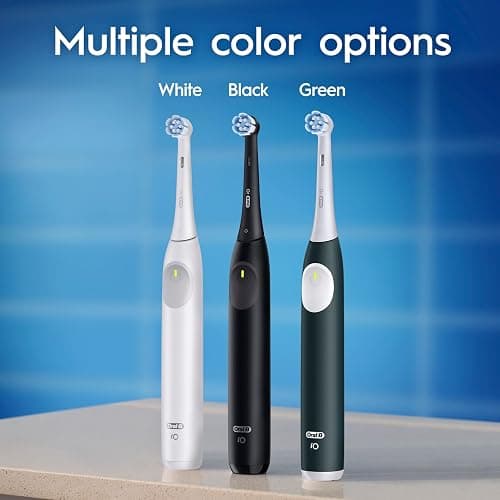 Oral-B Rechargeable Electric Toothbrush, iO2 Starter Kit, 3 Cleaning Modes, Automatic Pressure Sensor to Protect Gums, 2 Brush Heads, Forest Green thumbnail 8